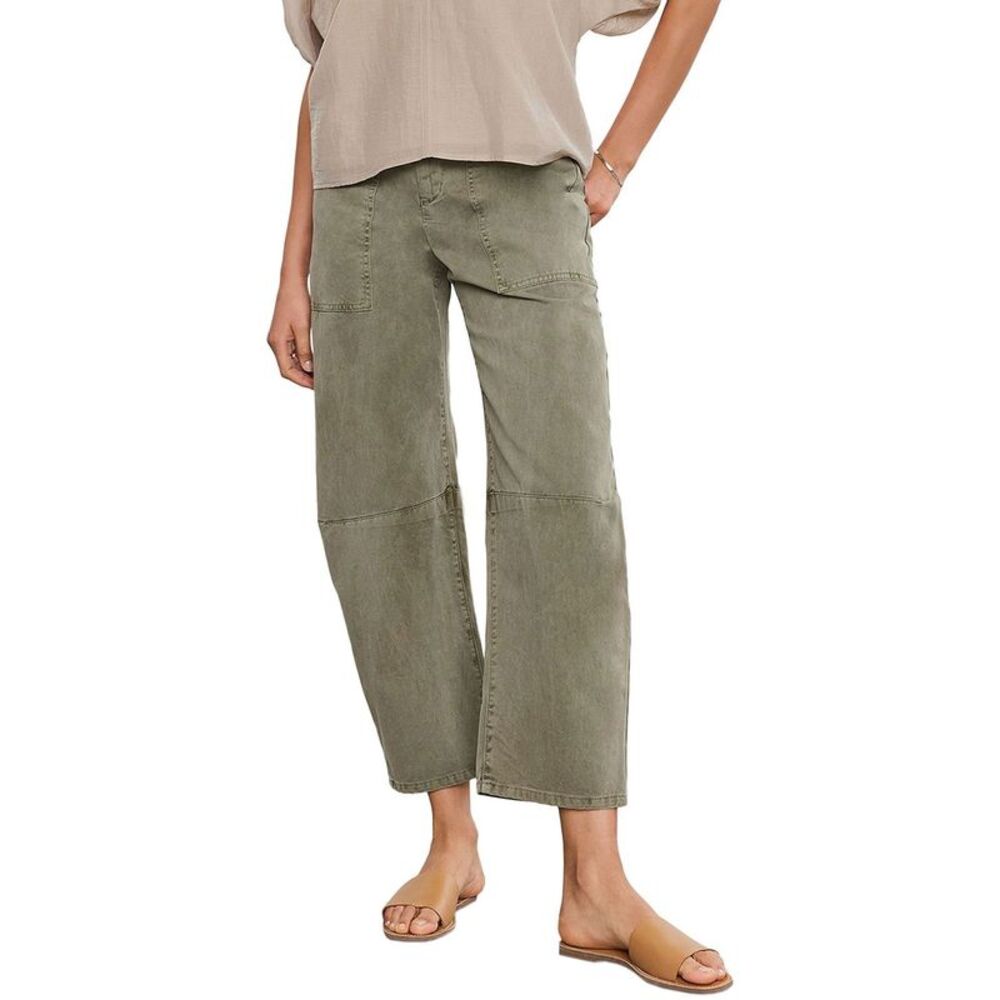Velvet by Graham & Spencer Womens Brylie Cotton Twill Utility Pants 8 Green  NWT
